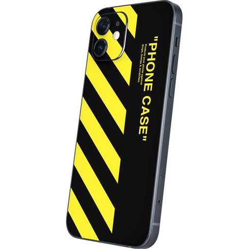 Black and Yellow Stripes iPhone 12 Skin