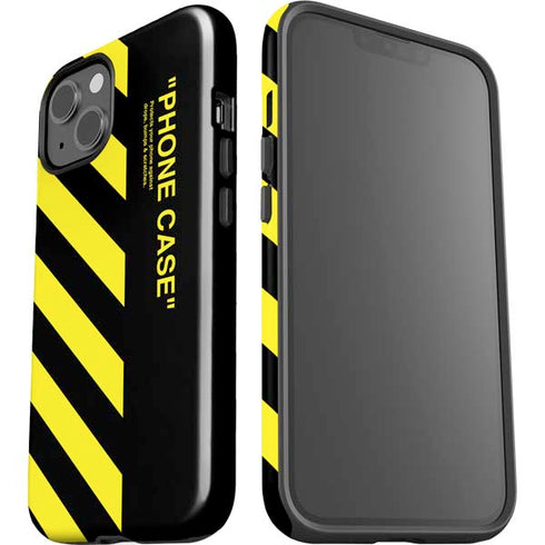 Black and Yellow Stripes iPhone 14 Plus Impact Case
