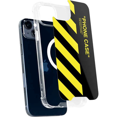 Black and Yellow Stripes iPhone 15 Plus MagSafe Case
