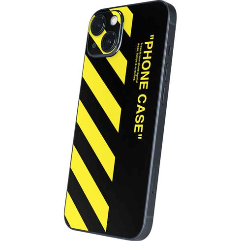 Black and Yellow Stripes iPhone 15 Plus Skin