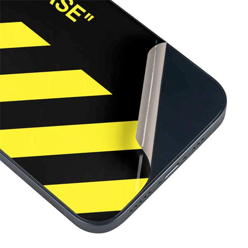 Black and Yellow Stripes iPhone 15 Plus Skin