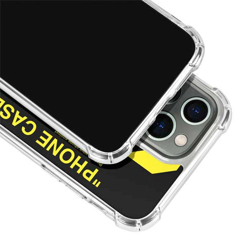 Black and Yellow Stripes iPhone 15 Pro Clear Case