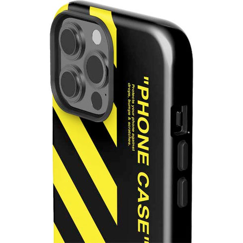 Black and Yellow Stripes iPhone 15 Pro Max Impact Case