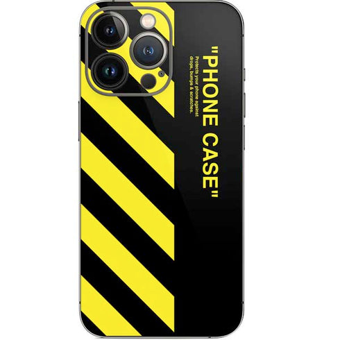 Black and Yellow Stripes iPhone 15 Pro Skin