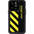 Black and Yellow Stripes iPhone 14 Pro Waterproof Case