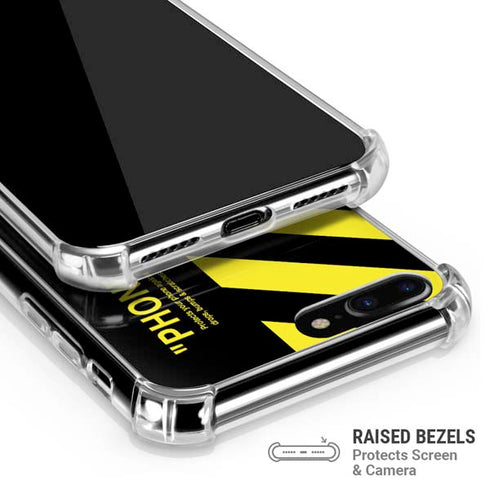 Black and Yellow Stripes iPhone 7/8 Plus Clear Case