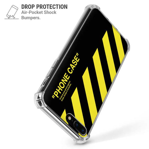 Black and Yellow Stripes iPhone 7/8 Plus Clear Case