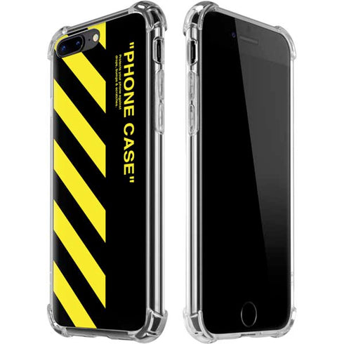 Black and Yellow Stripes iPhone 7/8 Plus Clear Case