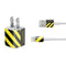 Black and Yellow Stripes iPhone Charger (5W USB) Skin