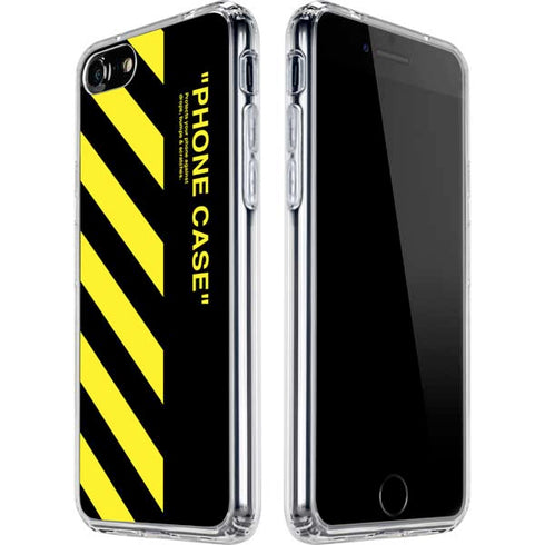 Black and Yellow Stripes iPhone SE (2nd & 3rd Gen) Clear Case