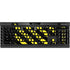 Black and Yellow Stripes K95 RGB PLATINUM Mechanical Gaming Keyboard Skin