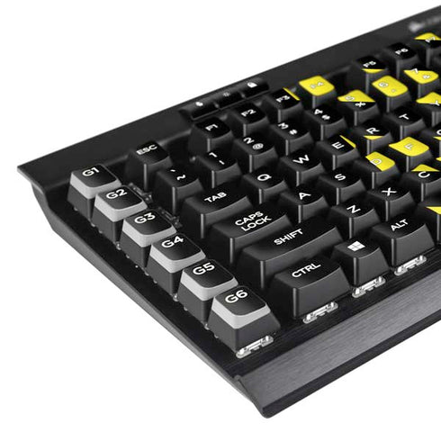 Black and Yellow Stripes K95 RGB PLATINUM Mechanical Gaming Keyboard Skin