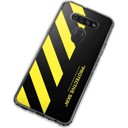 Black and Yellow Stripes LG K51/Q51 Clear Case