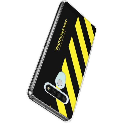 Black and Yellow Stripes LG Stylo 6 Clear Case
