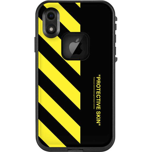 Black and Yellow Stripes LifeProof Fre iPhone Skin