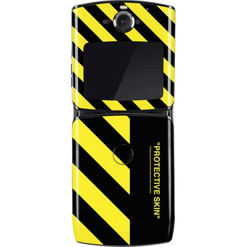 Black and Yellow Stripes Motorola RAZR Skin