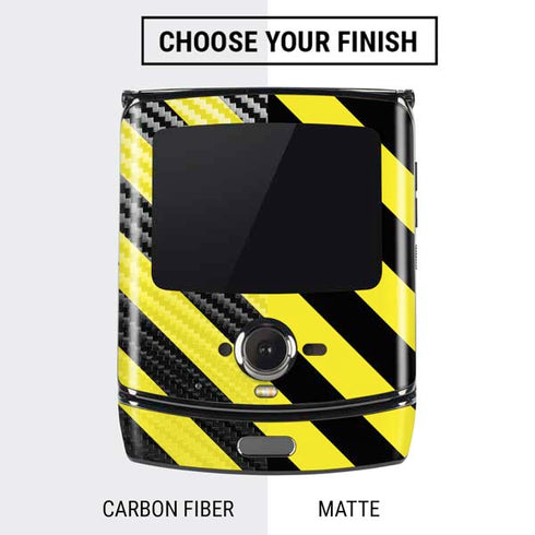 Black and Yellow Stripes Motorola RAZR Skin