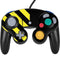 Black and Yellow Stripes Nintendo GameCube Controller Skin