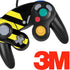 Black and Yellow Stripes Nintendo GameCube Controller Skin