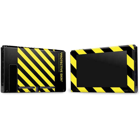 Black and Yellow Stripes Nintendo Switch Bundle Skin