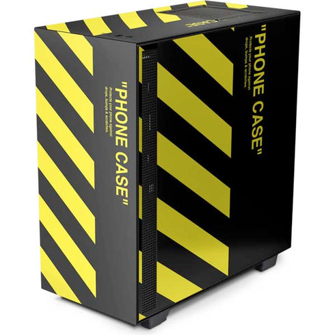 Black and Yellow Stripes NZXT H510 Compact ATX Mid-Tower Case Skin