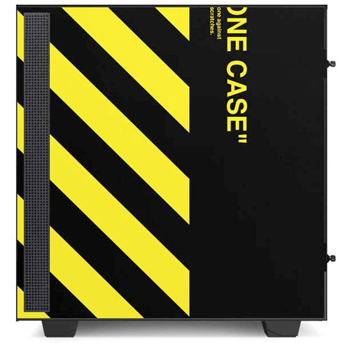 Black and Yellow Stripes NZXT H510 Compact ATX Mid-Tower Case Skin