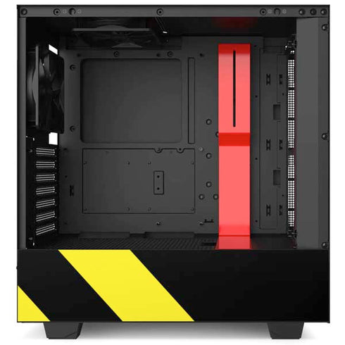 Black and Yellow Stripes NZXT H510 Compact ATX Mid-Tower Case Skin