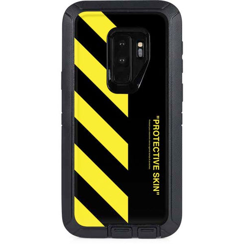 Black and Yellow Stripes Otterbox Defender Galaxy Skin