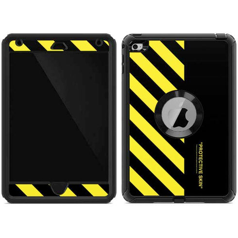 Black and Yellow Stripes Otterbox Defender iPad Skin