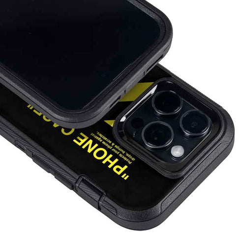 Black and Yellow Stripes Otterbox Defender iPhone Skin