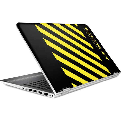 Black and Yellow Stripes HP Pavilion Skin