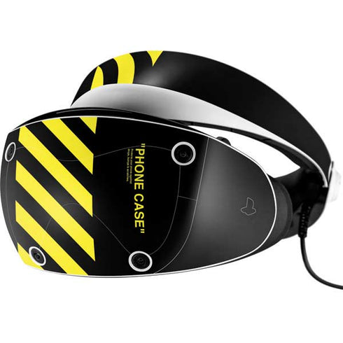 Black and Yellow Stripes PlayStation VR2 Skin