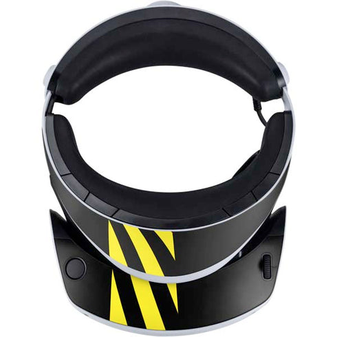 Black and Yellow Stripes PlayStation VR2 Skin