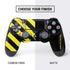 Black and Yellow Stripes PS4 Controller Skin