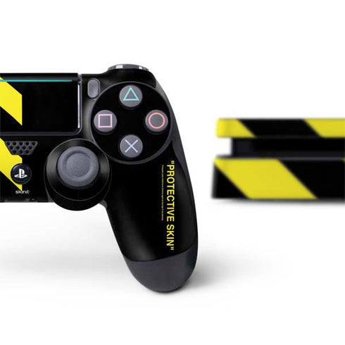 Black and Yellow Stripes PS4 Slim Bundle Skin