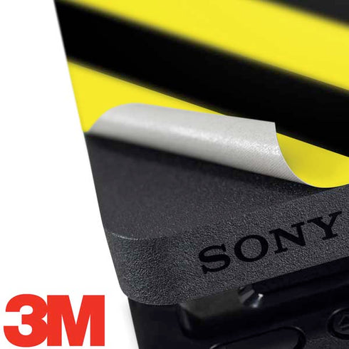 Black and Yellow Stripes PS4 Slim Skin