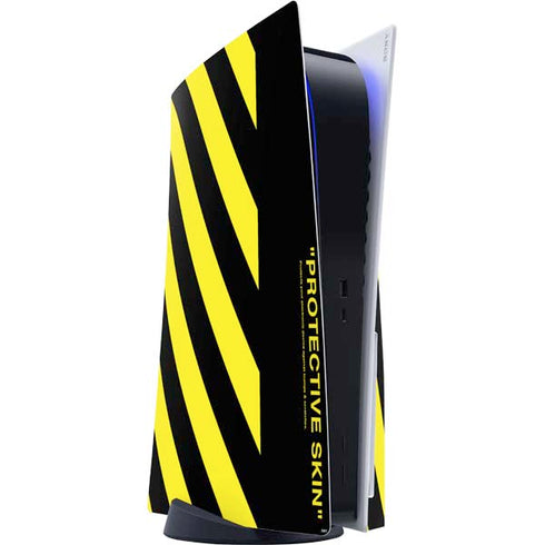 Black and Yellow Stripes PS5 Console Skin