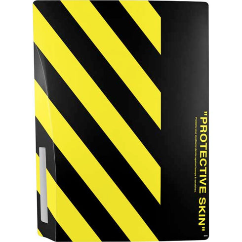 Black and Yellow Stripes PS5 Console Skin