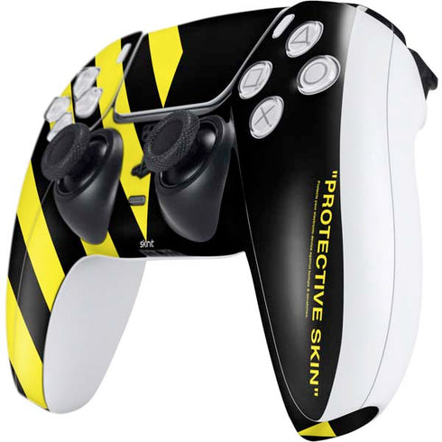 Black and Yellow Stripes PS5 Controller Skin