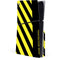 Black and Yellow Stripes PS5 Slim Disk Console Skin