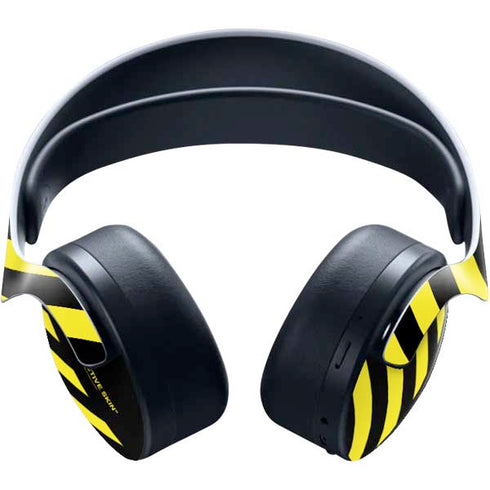 Black and Yellow Stripes PULSE 3D Wireless Headset for PS5 Skin