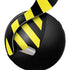Black and Yellow Stripes PULSE 3D Wireless Headset for PS5 Skin
