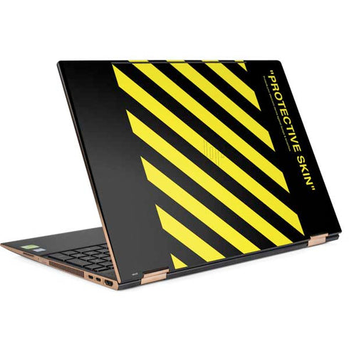 Black and Yellow Stripes HP Spectre Skin