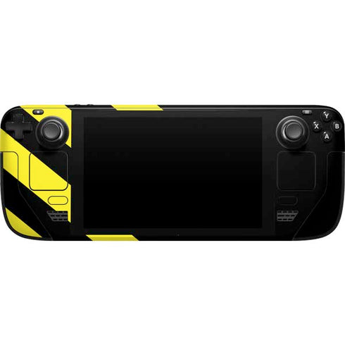 Black and Yellow Stripes Steam Deck Handheld Gaming Computer Skin