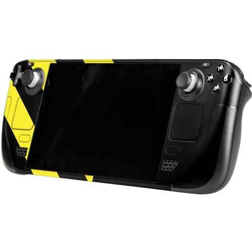 Black and Yellow Stripes Steam Deck Handheld Gaming Computer Skin