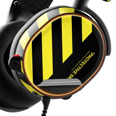 Black and Yellow Stripes SteelSeries Arctis 5 Skin