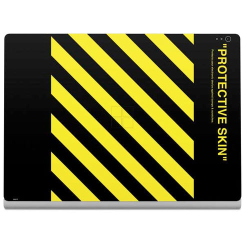 Black and Yellow Stripes Surface Book 2 13.5in Skin