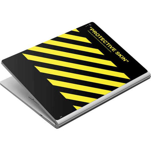 Black and Yellow Stripes Surface Book Skin