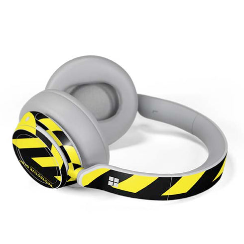 Black and Yellow Stripes Surface Headphones Skin