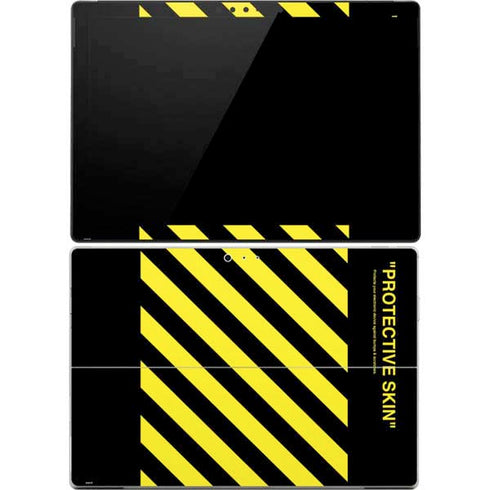 Black and Yellow Stripes Surface Pro 4 Skin